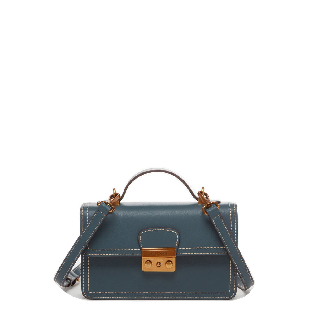 Leather Blue Purse Small Crossbody Bag