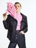 Wide Collar Coated Jacket