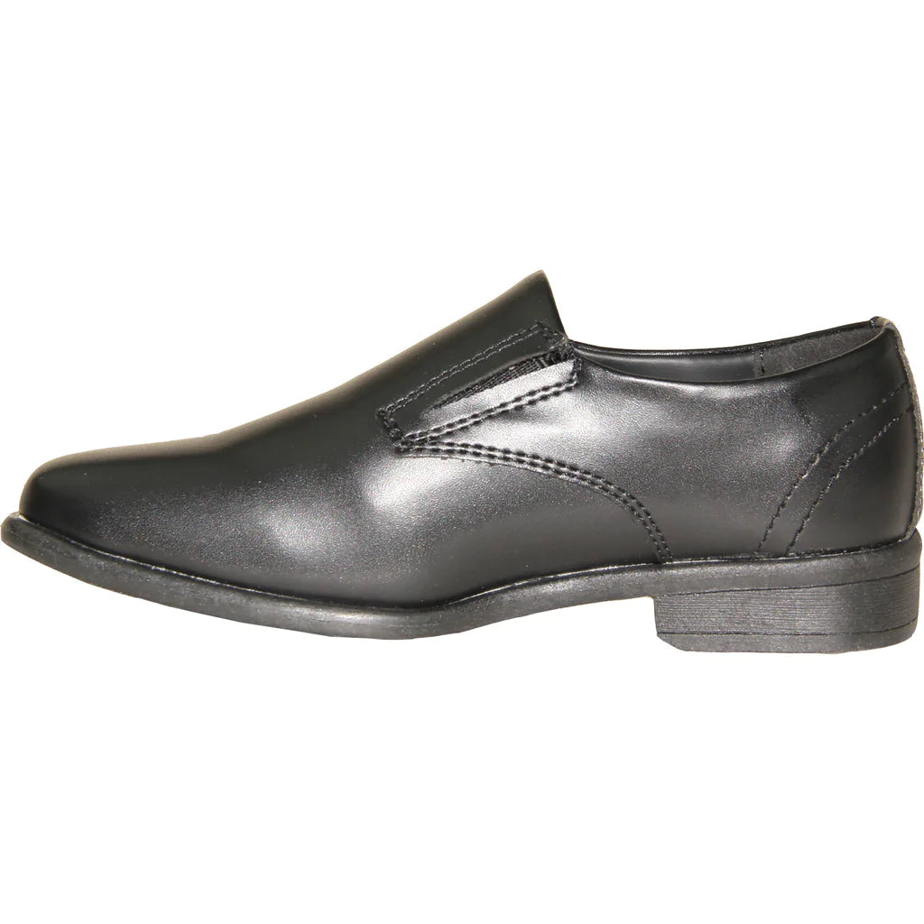 VANGELO Boy TUX-4KID Dress Shoe Formal Tuxedo for Prom, Wedding and School Uniform Black