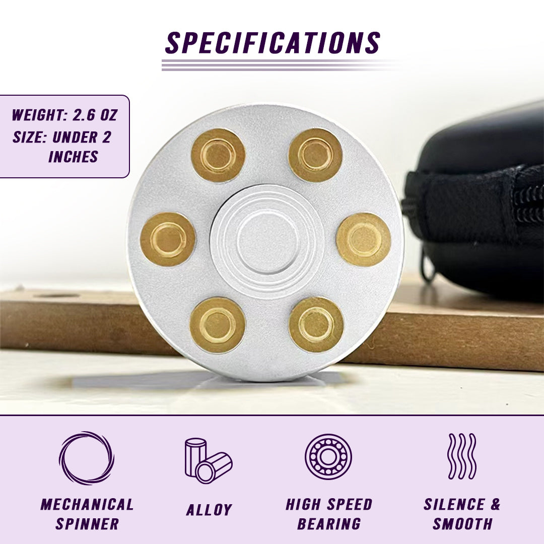 Metal Alloy Rotating Cylinder Spinner Fidget