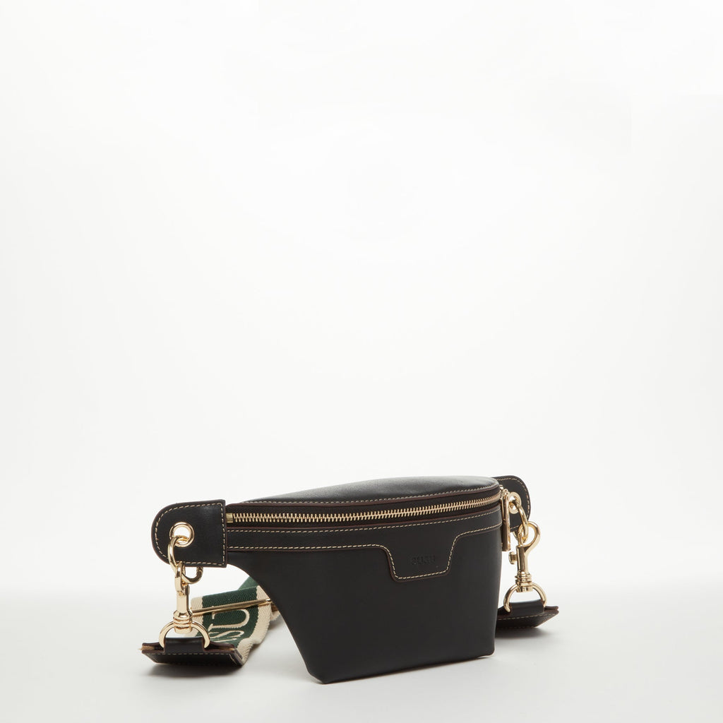 Chest Sling Bag Shoulder Sling Bag Small Black Handbag Leather Crossbody Sling Bag