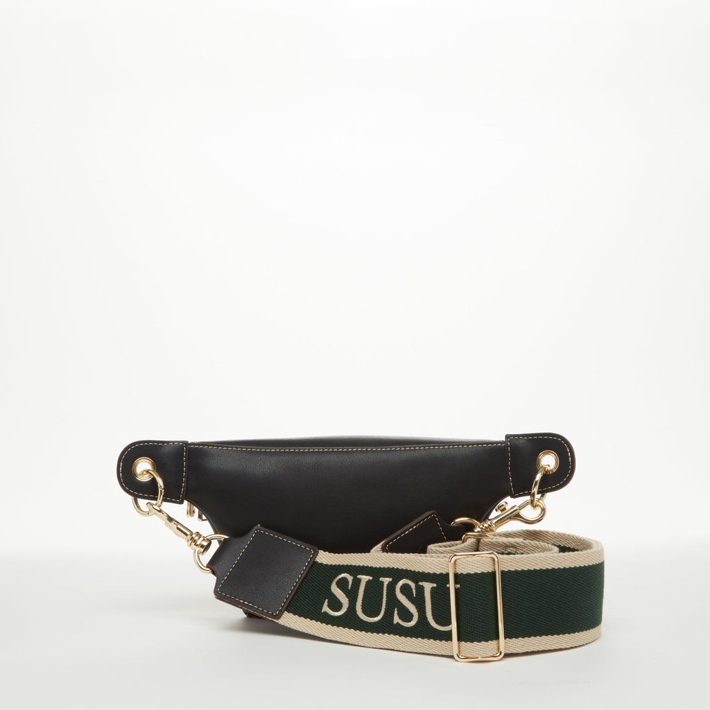 Chest Sling Bag Shoulder Sling Bag Small Black Handbag Leather Crossbody Sling Bag