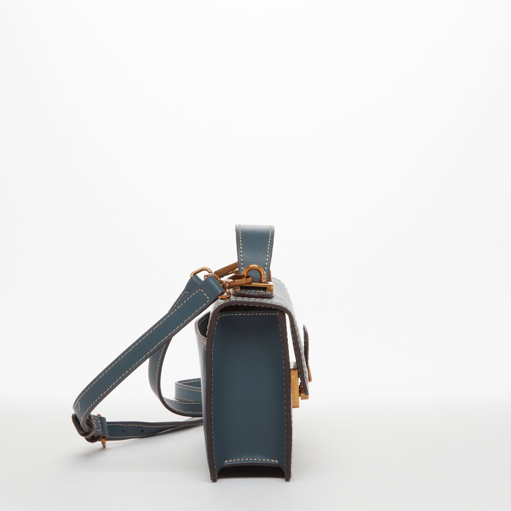 Leather Blue Purse Small Crossbody Bag