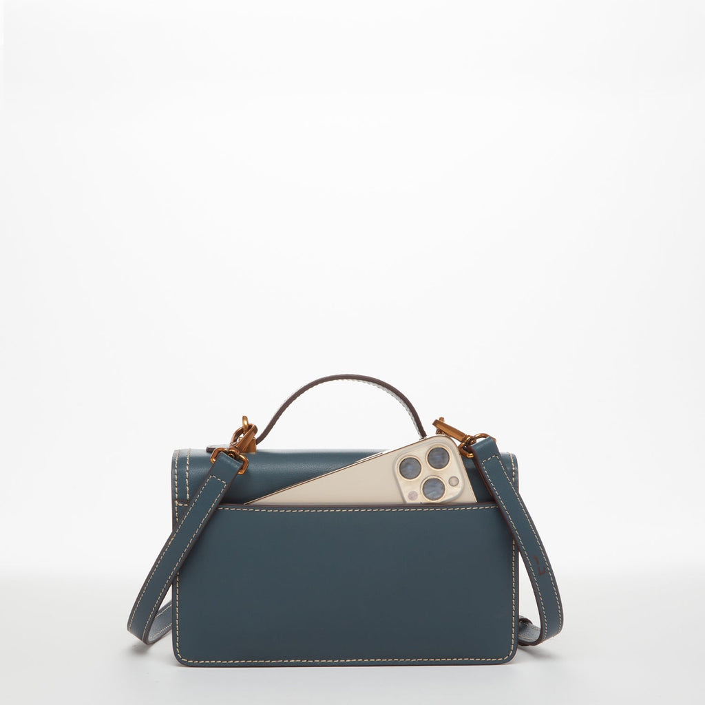 Leather Blue Purse Small Crossbody Bag