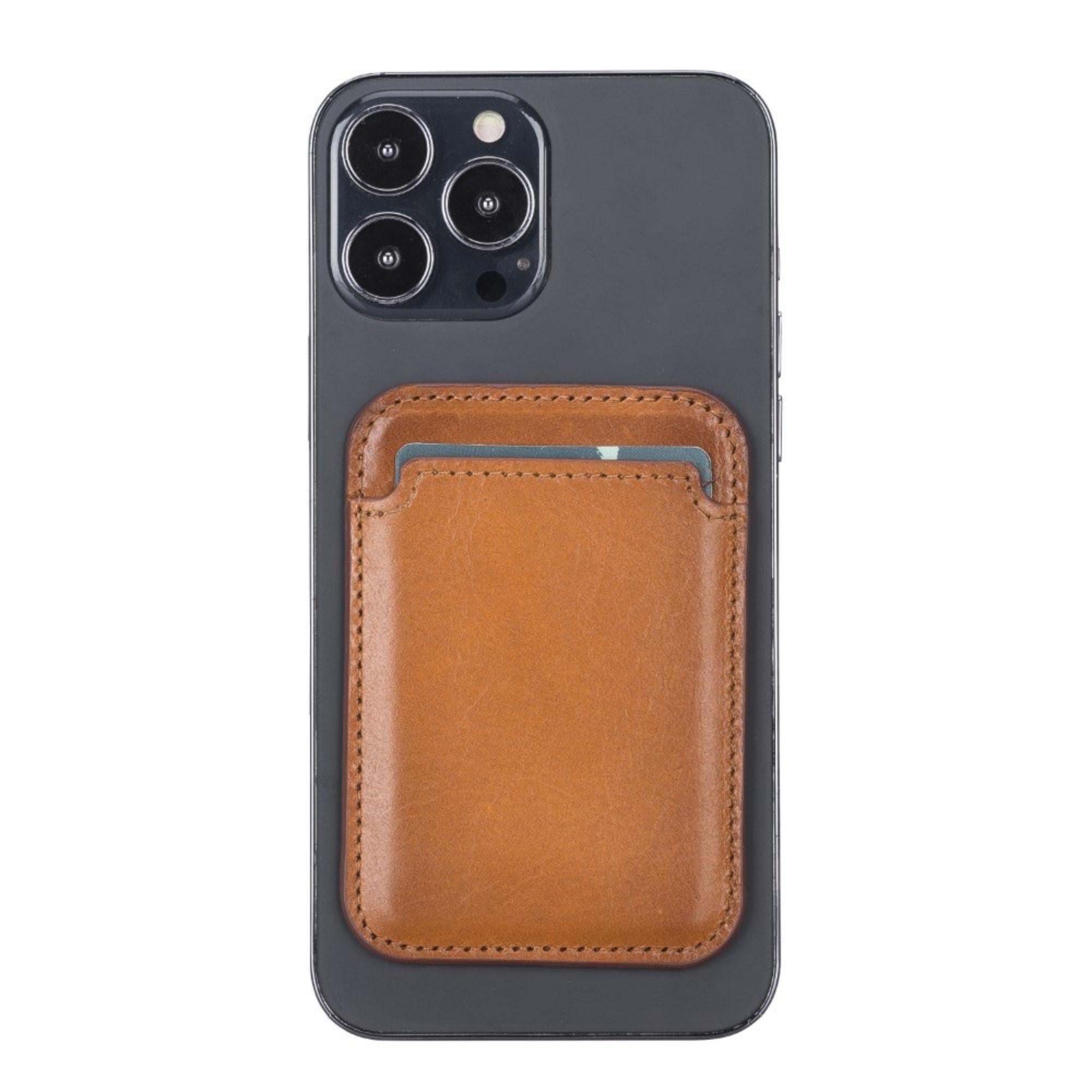 Cortland Full-Grain Leather Card Holder Wallet with Magnet