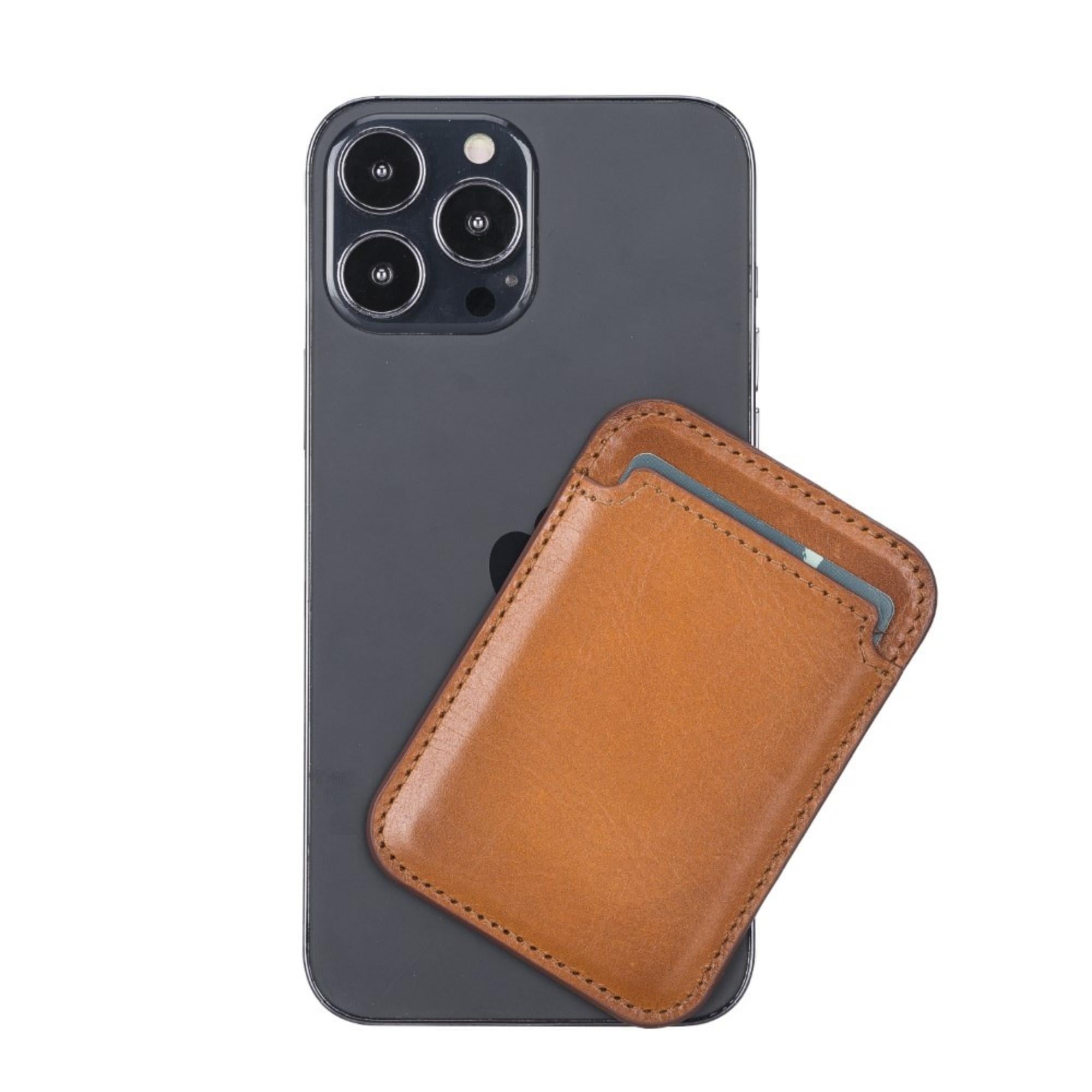 Cortland Full-Grain Leather Card Holder Wallet with Magnet