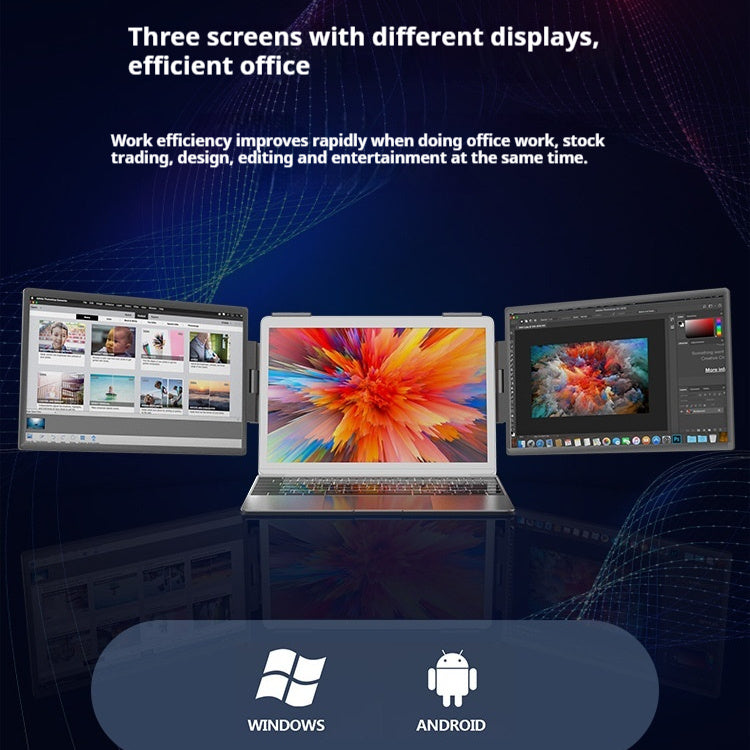 14-inch Dual-screen Portable Monitor Laptop With Wall-mounted External