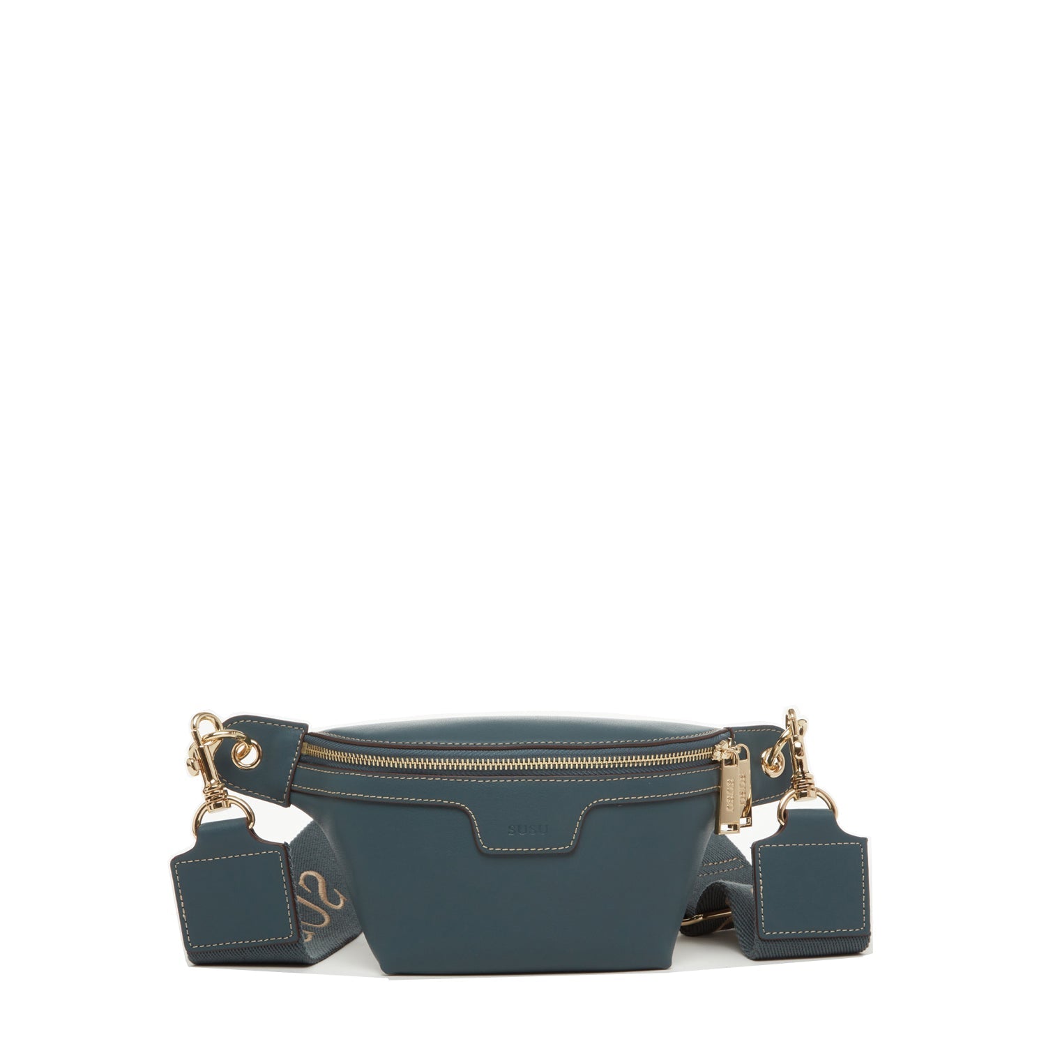 Chest Sling Bag Shoulder Sling Bag Small Blue Leather Crossbody