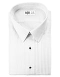 "Marco" Kids White Laydown Tuxedo Shirt
